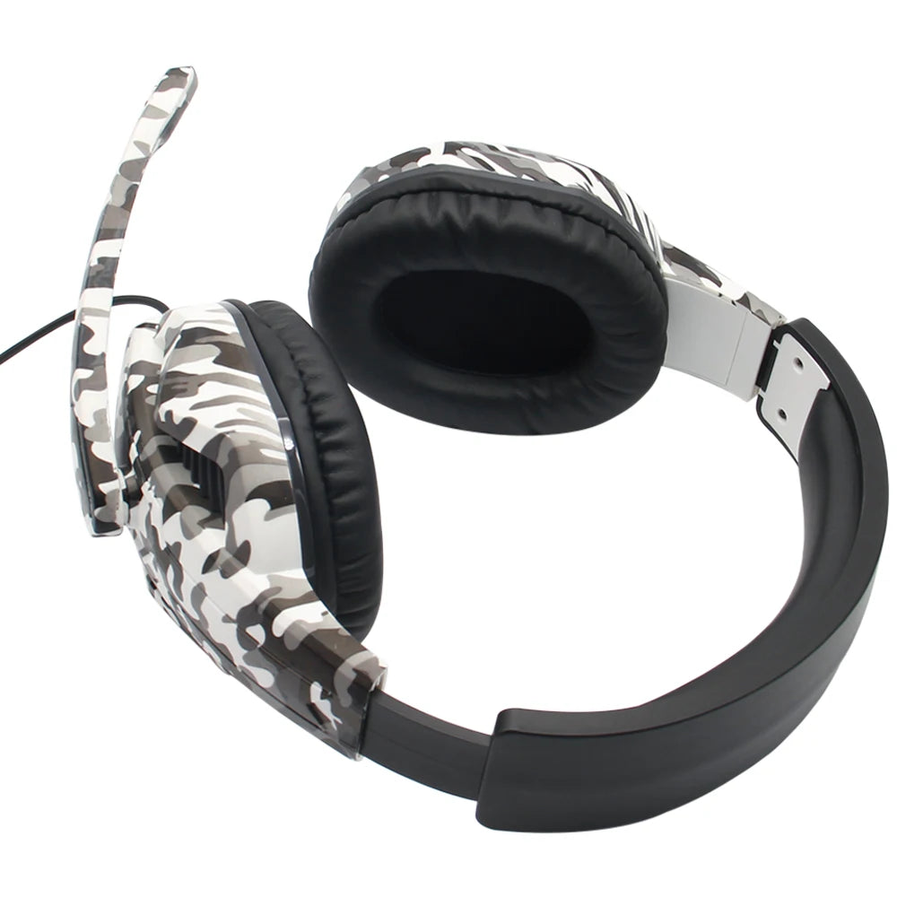 Casque de jeu de Camouflage 3.5mm Aux Cool Gamer casque pour PS4 PS3 Xbox Switch stéréo casques d'ordinateur montés sur la tête cadeau
