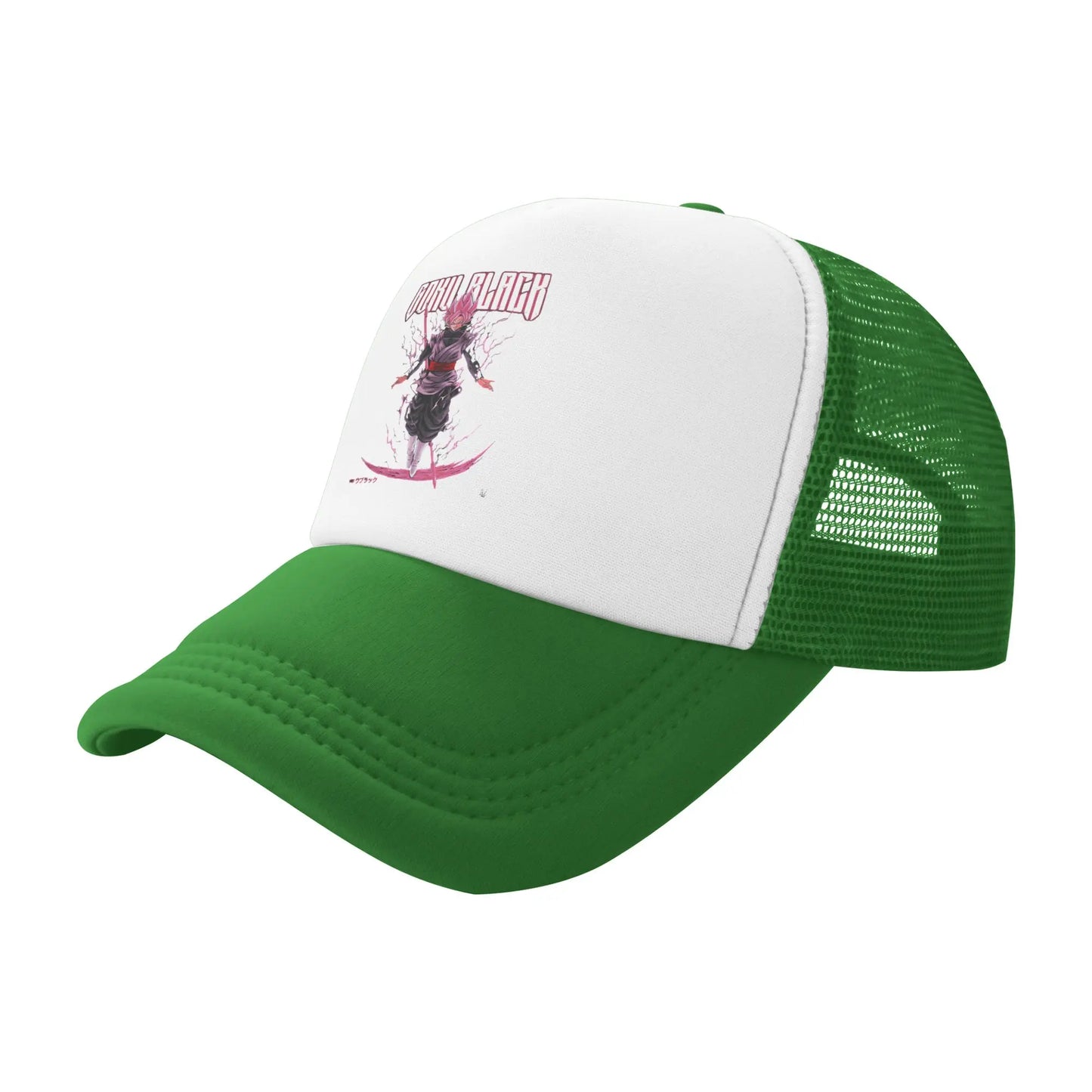 Dragon Ball Black Goku Trucker Cap Men Women  Hat Sun Hat Sports Cap Adjustable Polyester Mesh Baseball Cap Summer