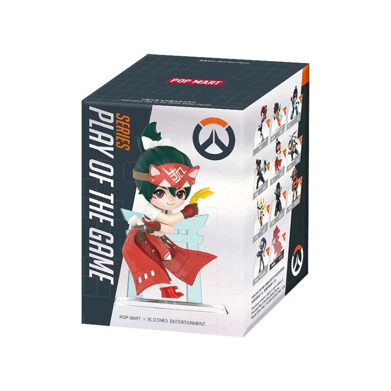 Aito POP MART Overwatch Play Of The Game -sarjan blind box PVC-keräilyfiguuri, työpöytäkoriste, tyttöjen lelumalli faneille