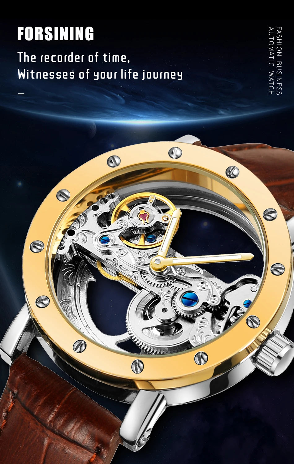 2026 Top Brand Luxury Steel Skeleton Tourbillon Automatic Watch Men Leather Mechanical Waterproof Luminous Elegant Wrist Clock