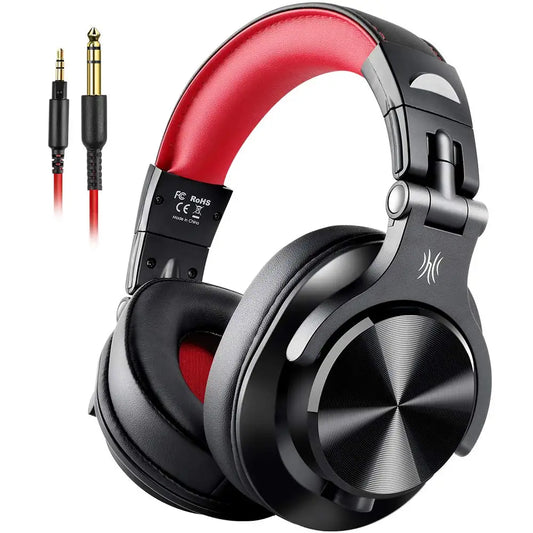Oneodio Casque d'Écoute Filaire sur L'Oreille, Oreillettes avec Micro pour Studio, DJ et Moniteur Professionnel, Enregistrement et Mixage, Outil de Jeu