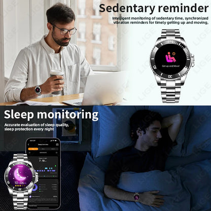 LIGE 2026 Business Smart Watch Men IP68 Waterproof Bluetooth call Sport Men Watches 1.27"HD Screen Health Monitor New Smartwatch