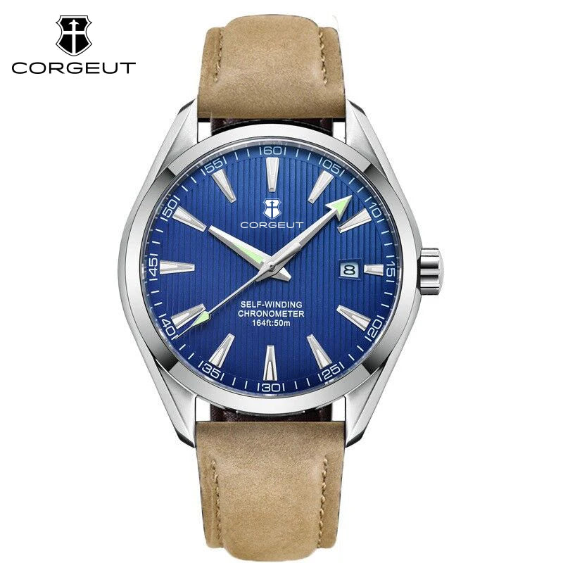 CORGEUT 41mm Luxury NH35 MOVEMENT Watch for Man Sapphire Glass Sport Clock Watch Automatic Relogio Masculino Mechanical Watches