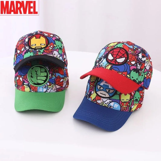 Anime Merchandise Spider-Man, Iron Man, Hulk, Captain America Cartoon Duckbill Hat Creative Fashion Baseball Cap Boys' Sun Hat