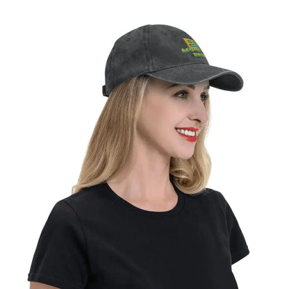 Geometric Dash App Fun Games Men Women Baseball Cap Geometry Dash Distressed Denim Washed Caps Hat Adjustable Fit Snapback Hat