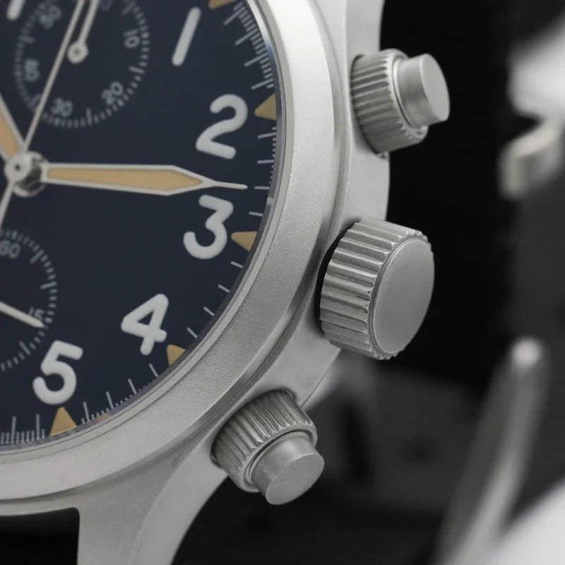 Militado VK61 VK67 Quartz Chronograph Watch 39mm 316L Stainless Steel Case 3 Dial Waterproof 100M  Multifunction Military Watch