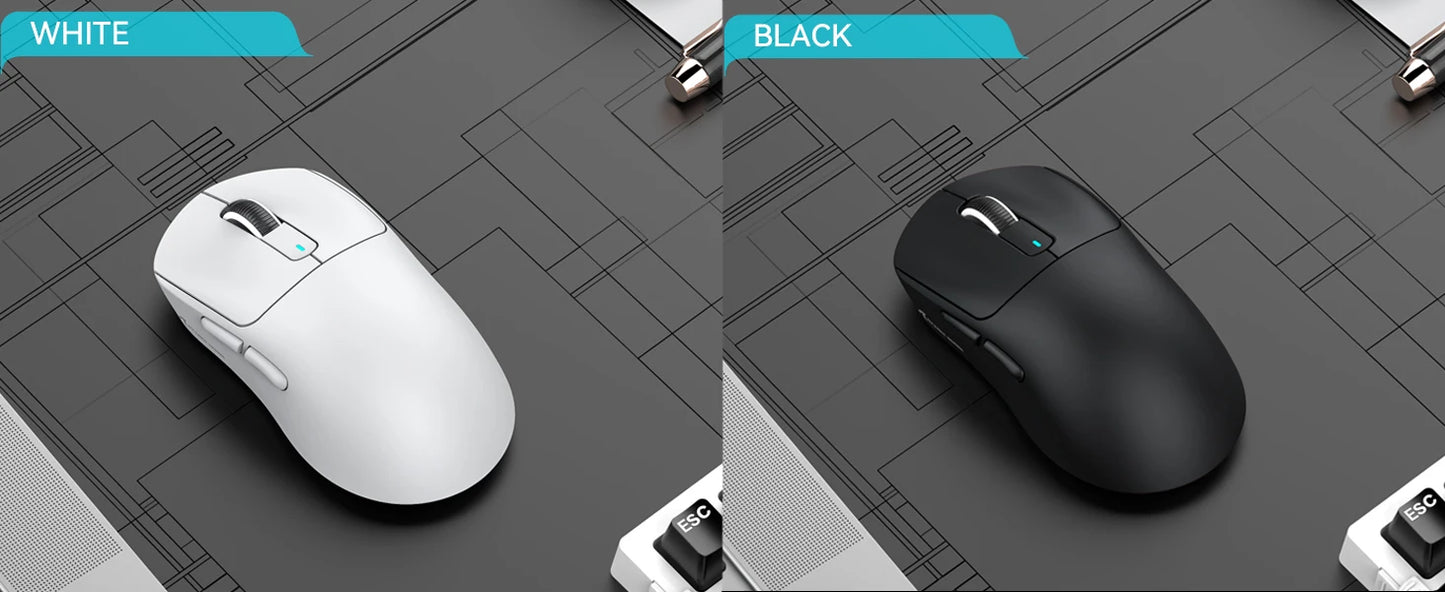 ATTACK SHARK X3 vezeték nélküli gaming egér, 49g ergonomikus PC egér, három üzemmód, PAW3395 26K DPI optikai érzékelő, programozható gombok
