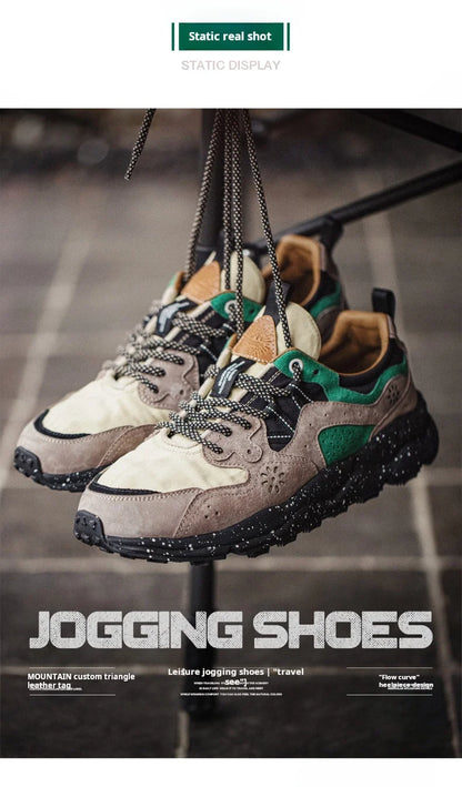 Sneakers sportive outdoor da jogging Maden Patchwork, traspiranti, con lacci, alla moda, da uomo, per corsa casual estiva, con suola spessa