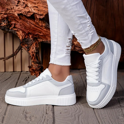 Damen- und Herren-Casual-Sneaker mit vulkanisierter Sohle, Schnürung, rutschfest, leicht und bequem, Unisex-Sportschuhe