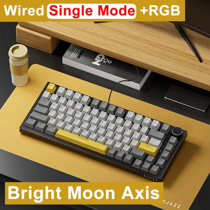 Ajazz AK820 /AK820PRO Gaming Mechanical Keyboard 82 Keys Wired Bluetooth 2.4GHz Wireless Gamer Keyboard Custom Gasket for Laptop