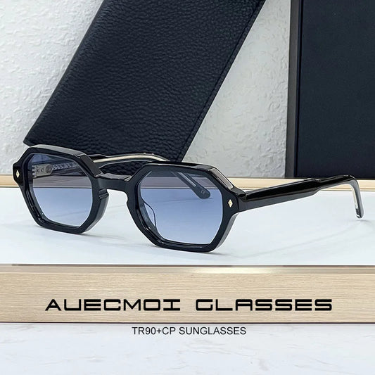 Vintage Hexagon Sunglasses Women For Men Male Sun Glasses Luxury Brand Designer Popular Punk Outdoor Small Frame Shades UV400