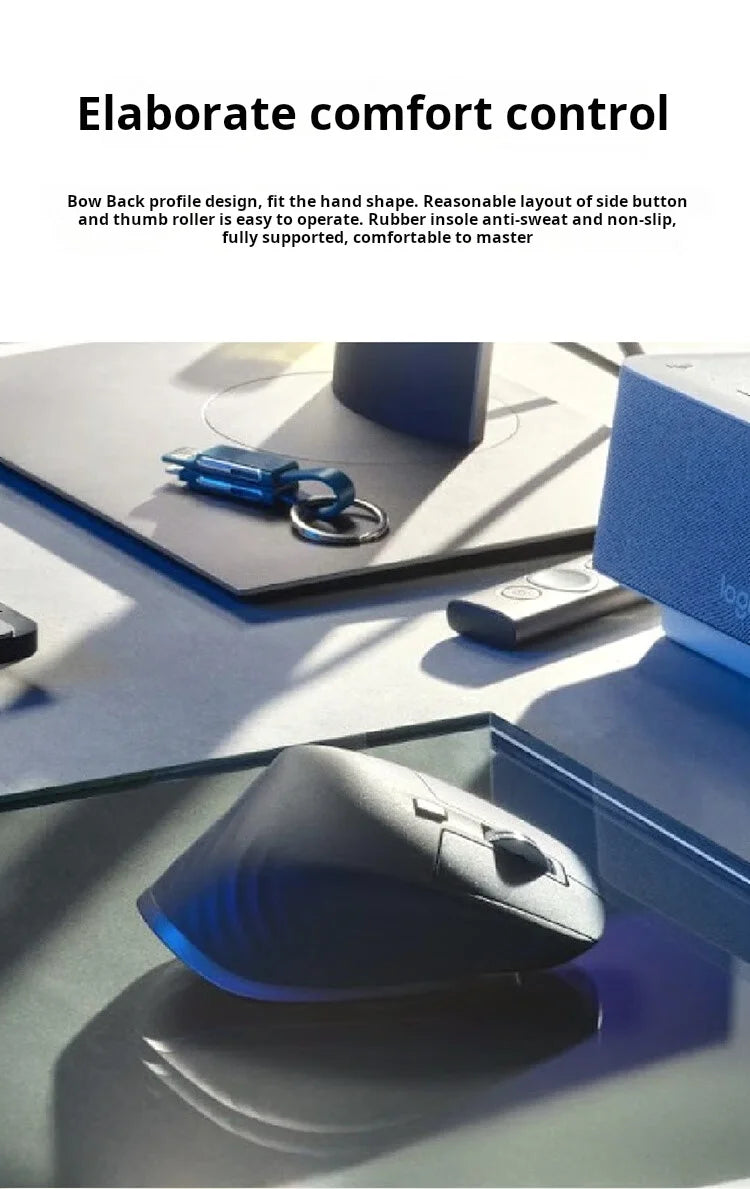 Logitech MX Master 3S Wireless Bluetooth Mouse, Ergonomic Business Office Mouse with 8K DPI, Rechargeable Multi-Device Wireless Mouse
