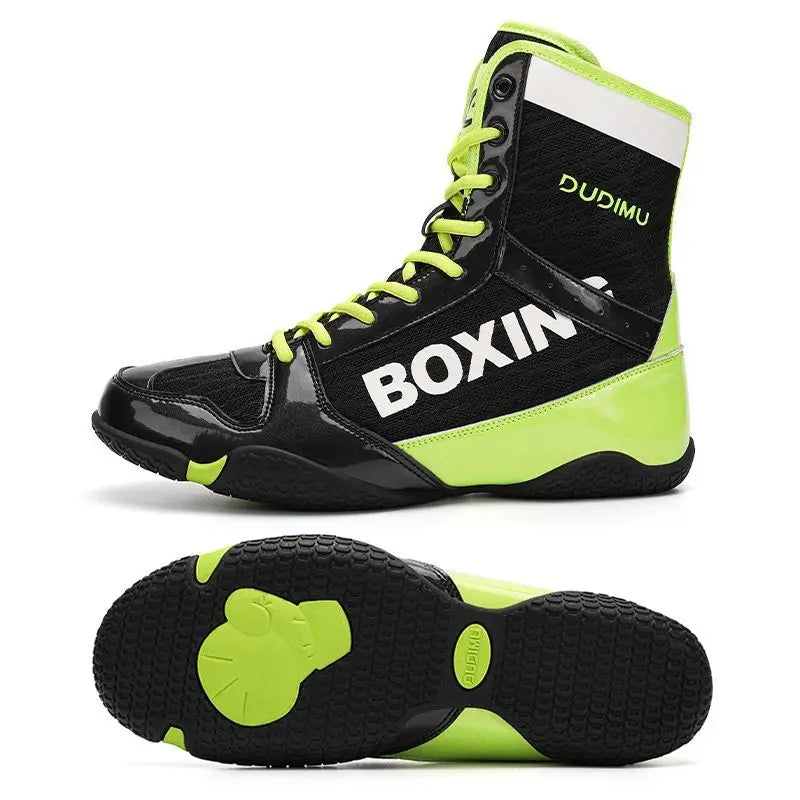 Chaussures d'entraînement de marque originale, chaussures de lutte professionnelle pour hommes et femmes, baskets de boxe respirantes, chaussures de combat montantes