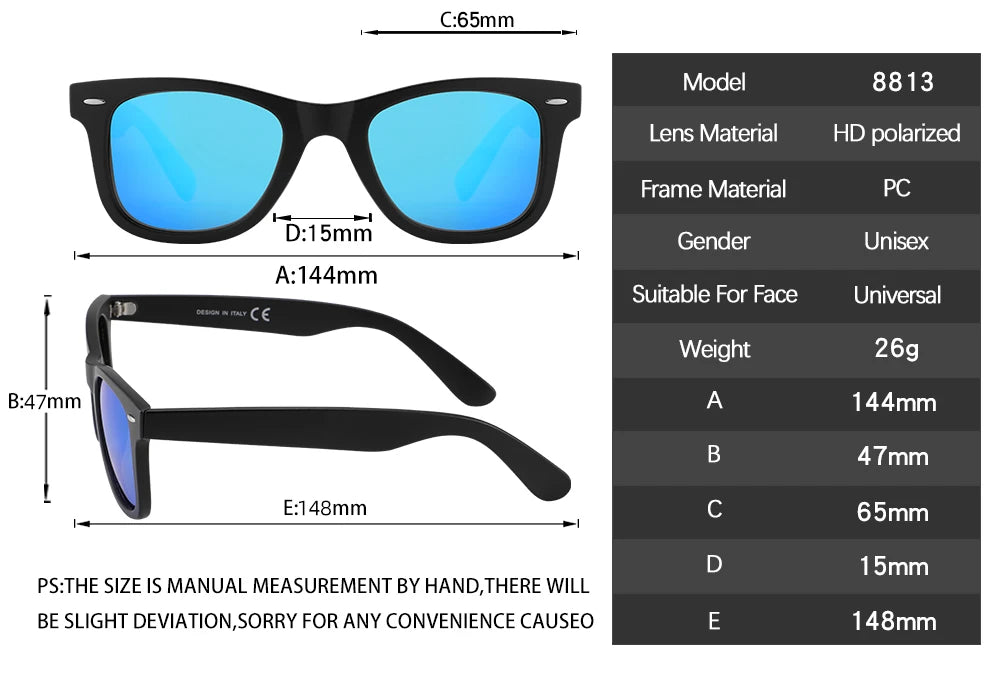 Ravenisa Men's Polarized Sunglasses classic fashion UV400 Women's Glasses Driving Outdoor Travel Glasses Cool
