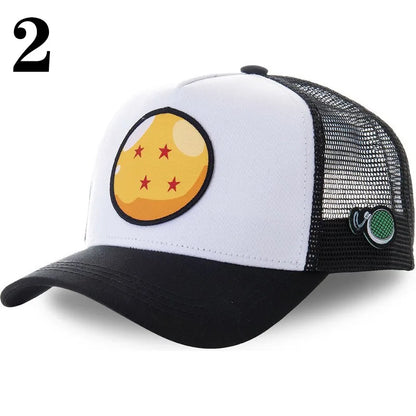 New Dragon Ball DRAGONBALL Mesh Cap Cartoon Mesh Cap Men And Women Baseball Cap Fashion Patch Trucker Cap