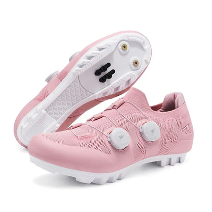 Men's MTB Cycling Shoes New Women's Pink Self-Locking Cleats Speed Road Bicycle Shoes Flat Trail Racing SPD Mountain Bike Sneakers