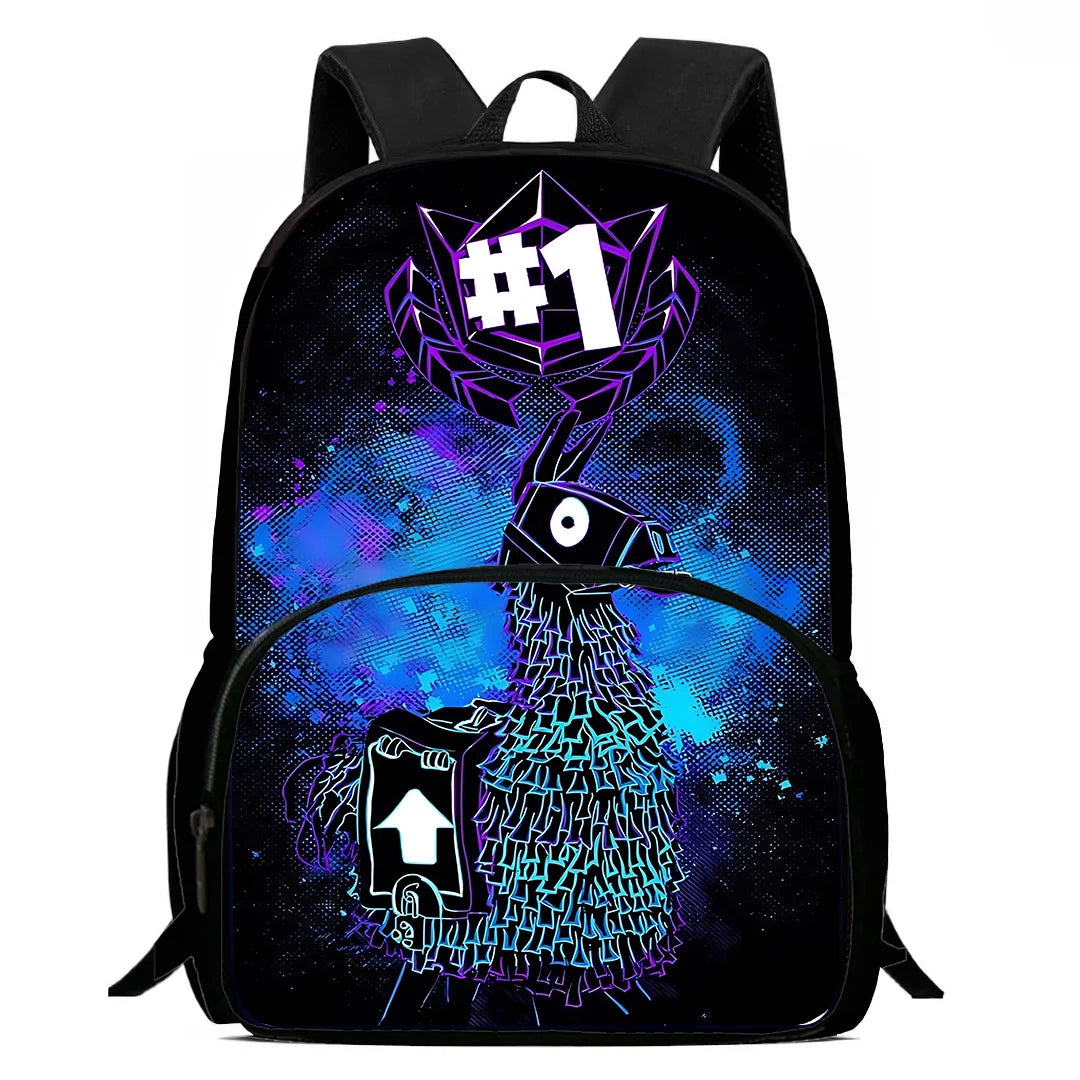 Mochila clásica de Fortnite para niños y niñas, regalo de cumpleaños para estudiantes, bolsa escolar infantil de gran capacidad, mochila de camping duradera