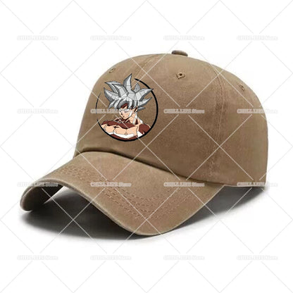 Anime Dragons Ball Men Washed Baseball Cap Son Goku Adults Retro Peaked Cap Outdoor Sport Hip-hop Dad Hat Unisex Mesh Sunhat