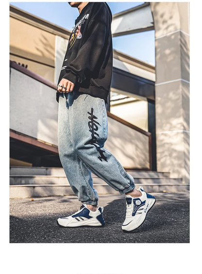 Pantofi sport casual noi pentru bărbați, cu profil jos, stil coreean, versatili, tip dad shoes, cu talpă moale, confortabili, ușori, cu platformă, pentru purtare zilnică