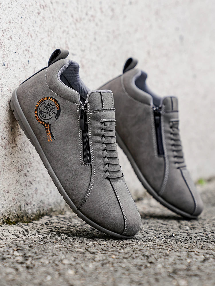 Men's Lightweight Casual Shoes, Outdoor Entertainment Skateboarding Daily Walking Driving Shoes, Comfortable Breathable Slip-On
