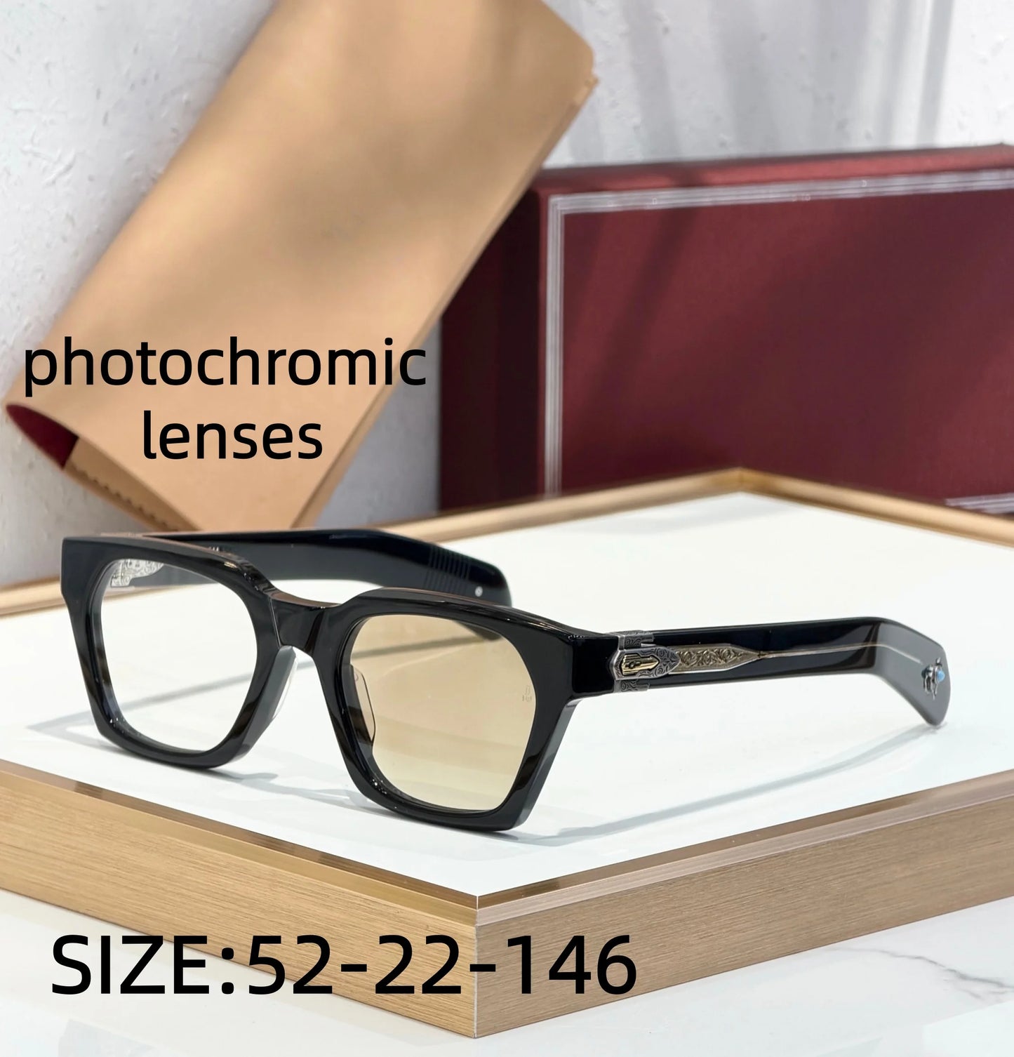 Sterett Luxury Sunglasses Acetate Frame Handmade Limited Edition Paddle Temples Premium Quality