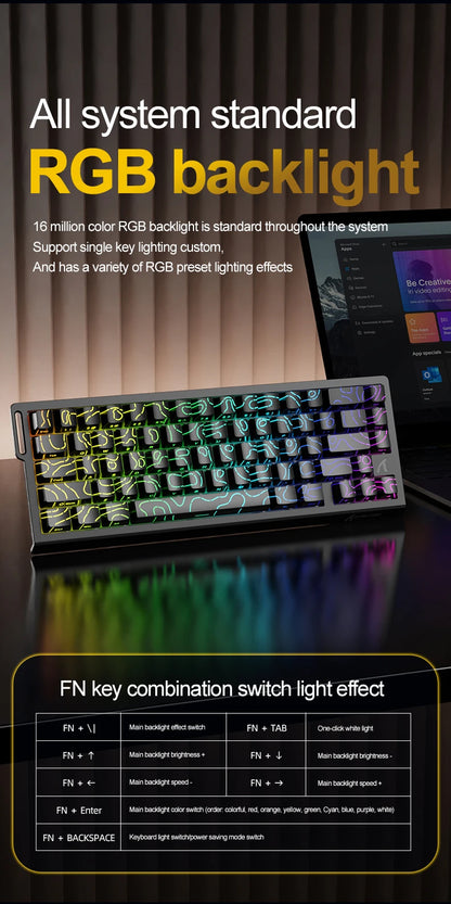 ATTACK SHARK X68HE Magnetic Keyboard Red Wired Mechanical for Pro Gaming 0.01mm Rapid Trigg 8000Hz SOCD/Rs 0.125ms 128K Rate