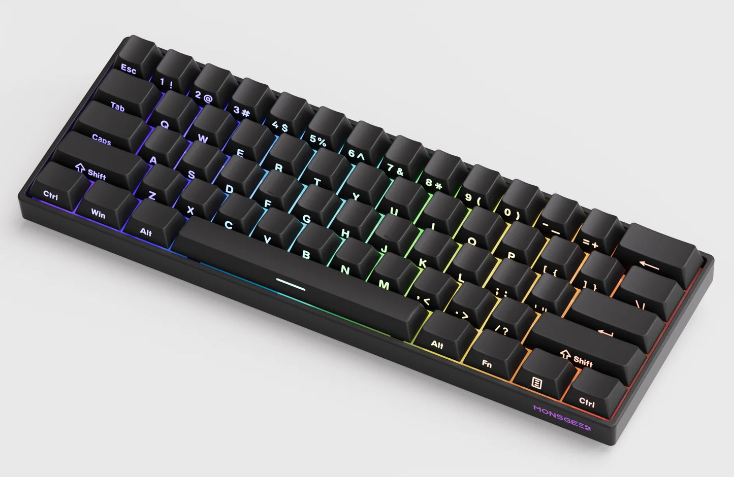 Akko MonsGeek FUN60 mechanische Tastatur mit Magnetschaltern, 60% Gaming-Tastatur, Rapid Trigger 0.01mm, 8K ARGB, HE/TMR Custom-Tastatur
