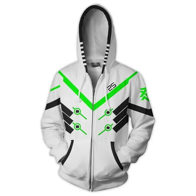 Anime Game Hoodie Sweatshirt 3D Printing Overwatches DVA DJ Cosplay Costume Women Men Couple Hooded Jacket Top Clothing