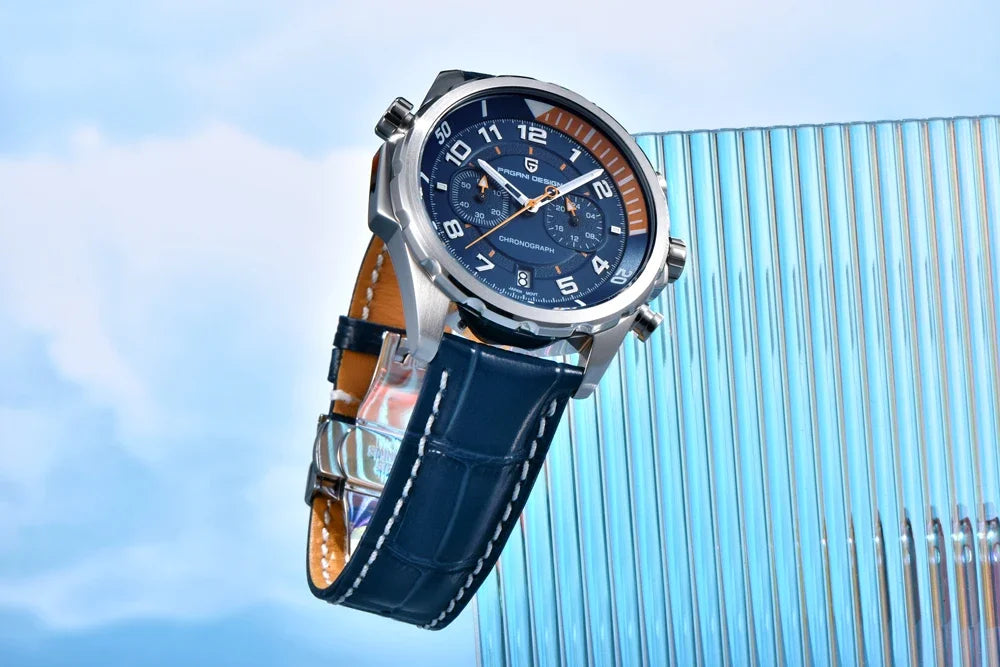 PAGANI DESIGN Watches 2026 New Strong Luminous Luxury Quartz Men Watch Fashion Leather Watch For Men Sapphire Glass Chronograph