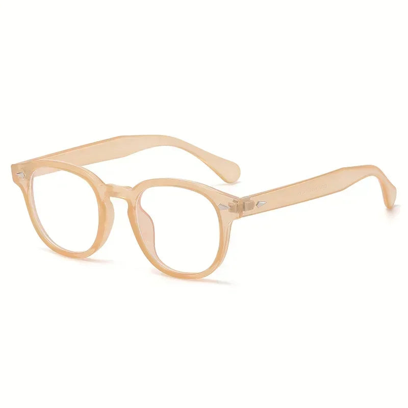 JNPCXI New Retro Round Sunglasses Women Yellow Fashion Rivets Decoration Shades UV400 Men Punk Sun Glasses