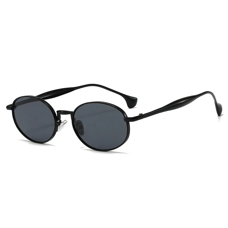 Metal Oval Lens Sunglasses UV Protection Retro Small Frame Sun Glasses Classic Brand Designer Eyepiece for Women Men