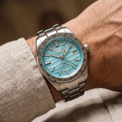 HEROFORCE Men's Well-known Brand Watch; Men's Fashion Waterproof Luminous Stainless Steel Band Casual Calendar Quartz Men Watch