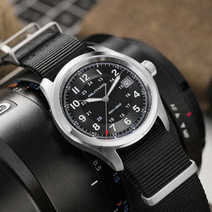 Militado ML08 Vintage Quartz Watch Ronda 515 Movement Ar Sapphire Mirror 38Mm Wrist Watch Date Super Luminous Waterproof Watches