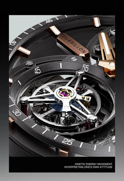 BONEST GATTI Brand BG7004 Mechanical Wristwatches Automatic Movement Luxury Sapphire Watches Skeleton Watches For Men