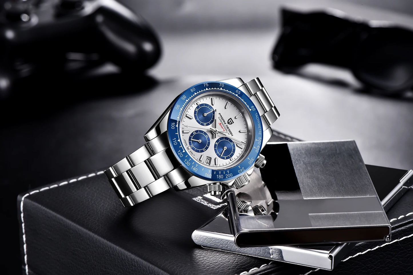 2025 PAGANI DESIGN  New PD1644 Meteorite Dial Fashion Men Quartz Wristwatches 100M Sapphire Glass Chronograph relogio masculin