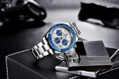 2025 PAGANI DESIGN  New PD1644 Meteorite Dial Fashion Men Quartz Wristwatches 100M Sapphire Glass Chronograph relogio masculin