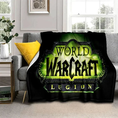 3D World of Warcraft Game WOW Lich King DH Blanket,Soft Throw Blanket for Home Bedroom Bed Sofa Picnic Travel Office Cover Kids
