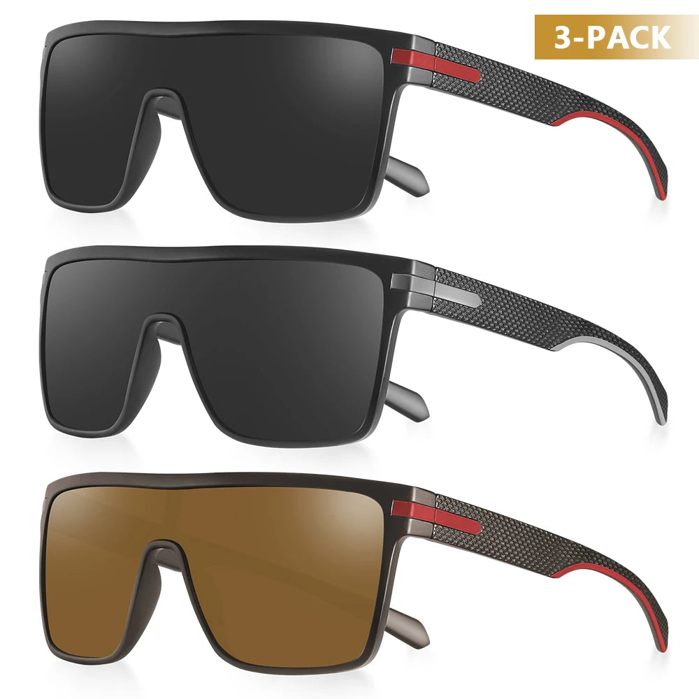 CRIXALIS Fashion Polarized Sunglasses For Men Square Oversized Anti Glare Driver Mirror Sun Glasses Women UV400 Goggles Male