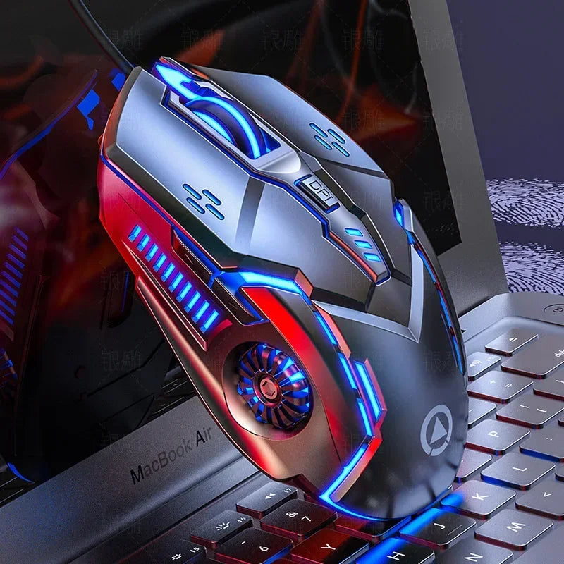 Laser Gaming Mouse for PC Gamer with LED Backlit, Ergonomic Wired USB Mouse, 3200 DPI Computer Gaming Mouse for Laptop & Desktop