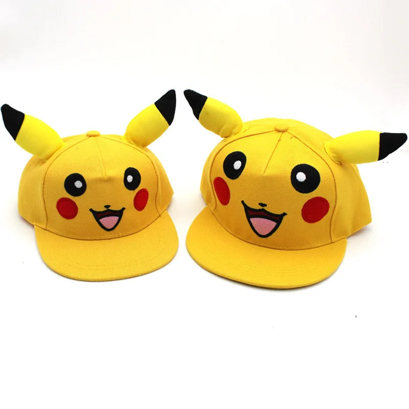 Hat Anime Pokemon Baseball Cap Hat Adjustable Pikachu Cosplay Hip Hop Cartoon Adult Hats Boy Girl Kids Birthday Gifts