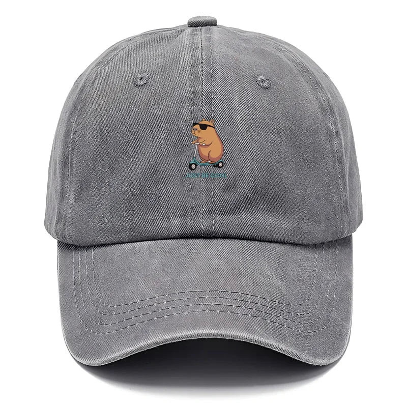 Capybara Cartoon Washed Cotton Baseball Cap For Men Women Embroidery Unisex Soft Hats Vintage Funny Animal Hat Cute Fashion Caps
