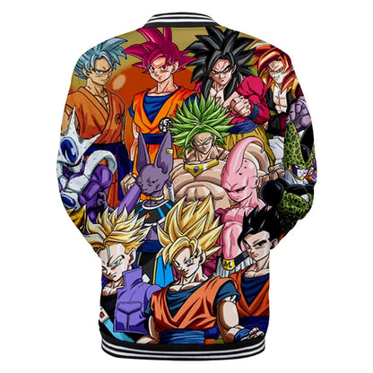 Uniforme de béisbol de estilo urbano de Dragon Ball para hombre, mujer y niños; disfraces de Son Goku para adultos; chaquetas; abrigos de primavera y otoño; cárdigans; sudaderas; regalo