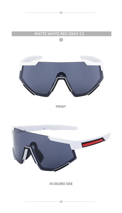 Sports Once-piece Shield Sunglasses Women Men 2026 Luxury Brand Designer Outdoor Cycling Steampunk Sun Glasses For Male Eyewear