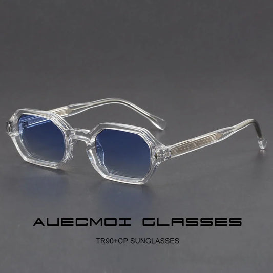 Classic Rivet Small Frame Vintage Hexagon Sunglasses Women For Men Male Sun Glasses Luxury Brand Designer Popular Punk Shades