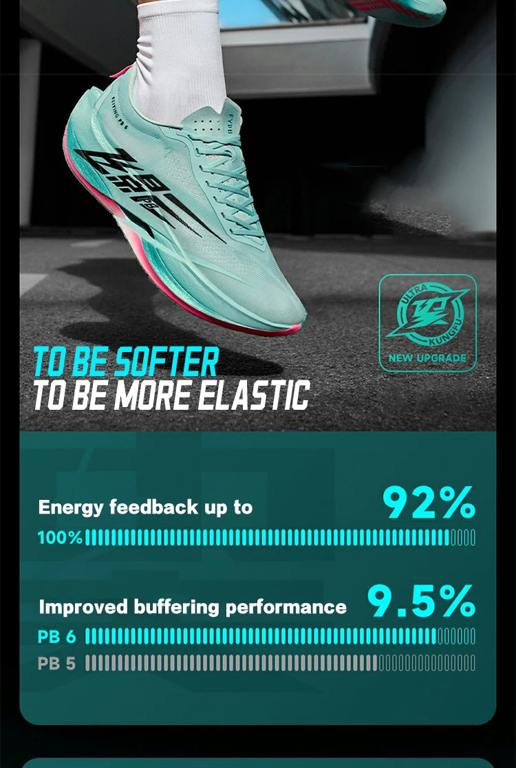 QIAODAN Feiying PB6.0 Men Running Shoes Professional Marathon Full Palm Suspended Carbon Board Racing Race Sneakers QDB023261299