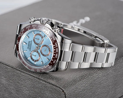 Sugess Diving Men's Watch Panda Automatic Mechanical Chronograph Peacock SL4801 Movement Wristwatch Waterproof Ceramic Bezel New