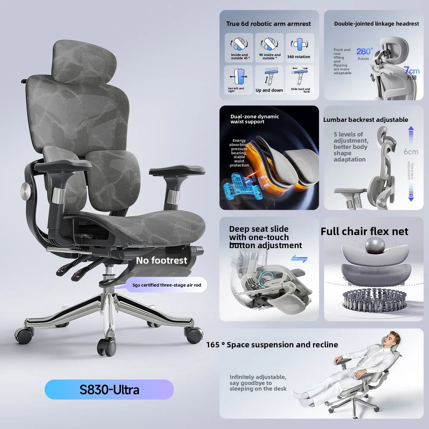 Stable Chair Lifting Waist Computer Chair Ergonomic Chair Office Chair Game Gaming Chair Waist Protection