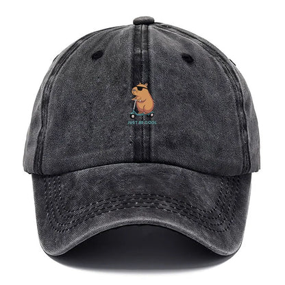 Capybara Cartoon Washed Cotton Baseball Cap For Men Women Embroidery Unisex Soft Hats Vintage Funny Animal Hat Cute Fashion Caps