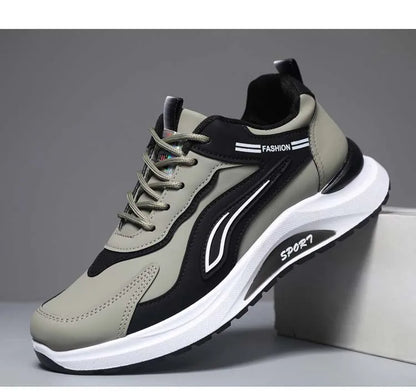 Pantofi sport casual pentru bărbați, stil coreean modern, cu șireturi, confortabili și respirabili, cu talpă groasă, pentru alergare
