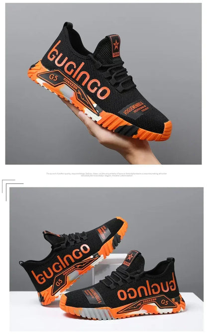 Sportschool Nieuwe gevulkaniseerde wandelsneakers met veters Comfortabele, slijtvaste casual schoenen Wandelschoenen voor de zomer Mesh-ballerina's Modieus Ademend